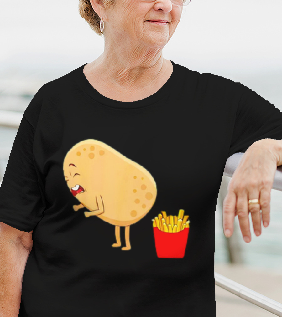 Potato Poops Fries Funny Cartoon T-Shirt