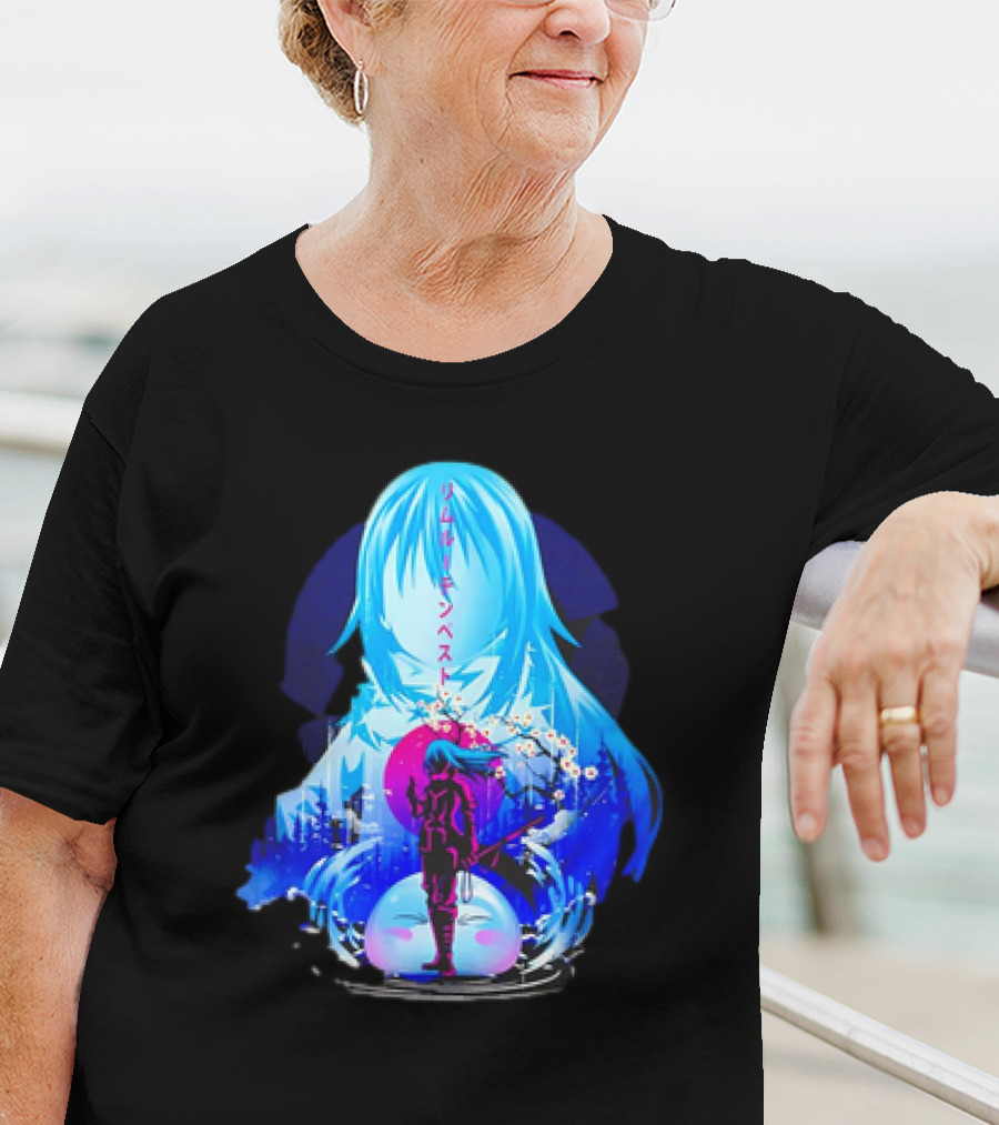 That Time I Got Reincarnated As A Slime Manga Character Silhouette Fantasy Scene T-Shirt