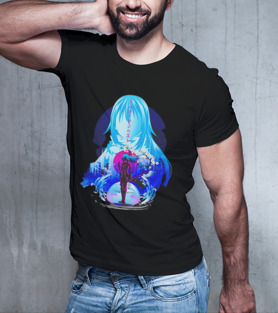 That Time I Got Reincarnated As A Slime Manga Character Silhouette Fantasy Scene T-Shirt