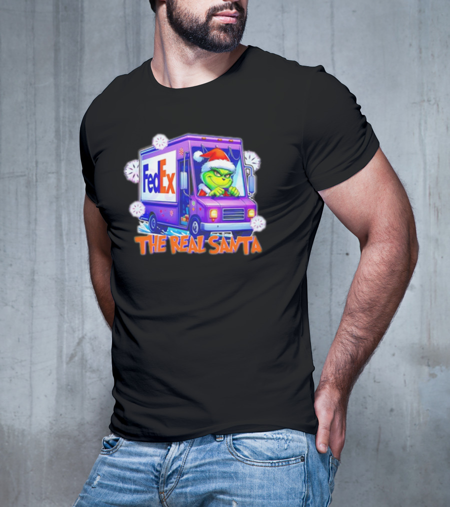 The Real Santa Grinch FedEx Truck Christmas Delivery T-Shirt