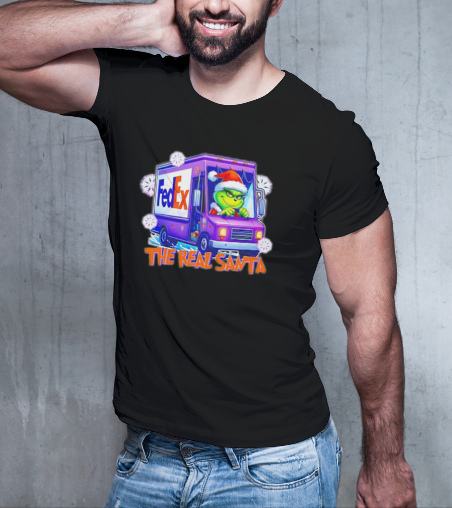 The Real Santa Grinch FedEx Truck Christmas Delivery T-Shirt