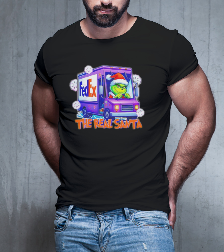 The Real Santa Grinch FedEx Truck Christmas Delivery T-Shirt