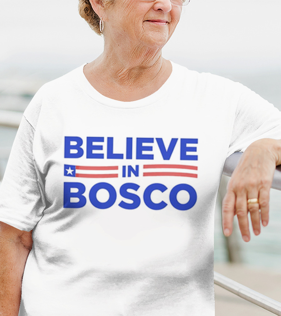 BELIEVE IN BOSCO Star Stripes American Motif T-Shirt