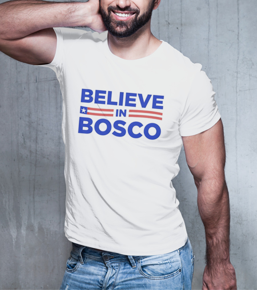 BELIEVE IN BOSCO Star Stripes American Motif T-Shirt