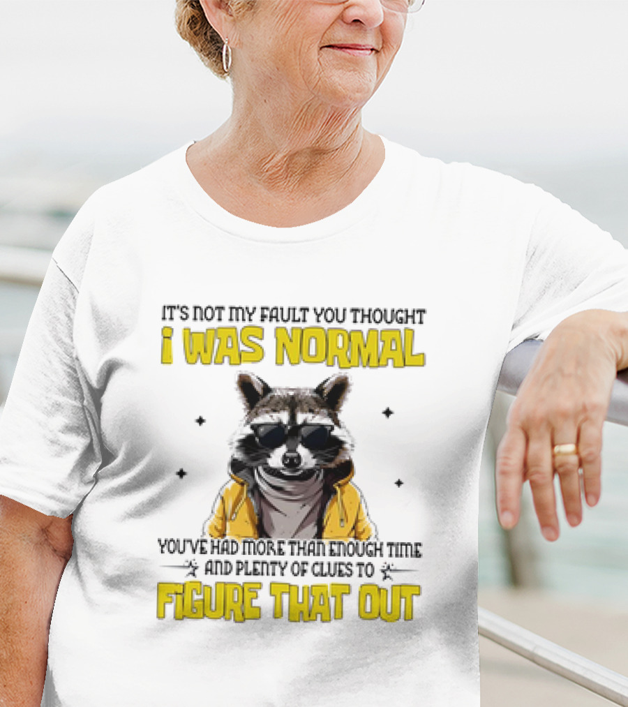 Raccoon It's Not My Fault You Thought I Was Normal You've Had More Than Enough Time And Plenty Of Clues To Figure That Out T-Shirt