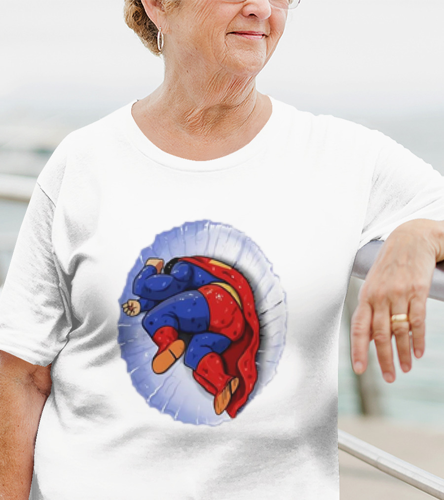 Superman X Yamcha Fallen Hero Parody Crossover T-Shirt