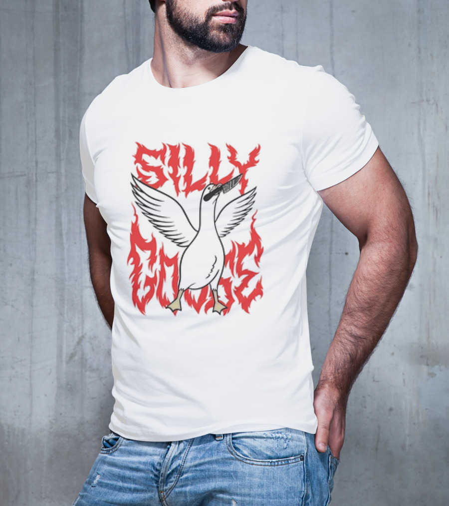Silly Goose Tragic Girls Goose With Knife T-Shirt