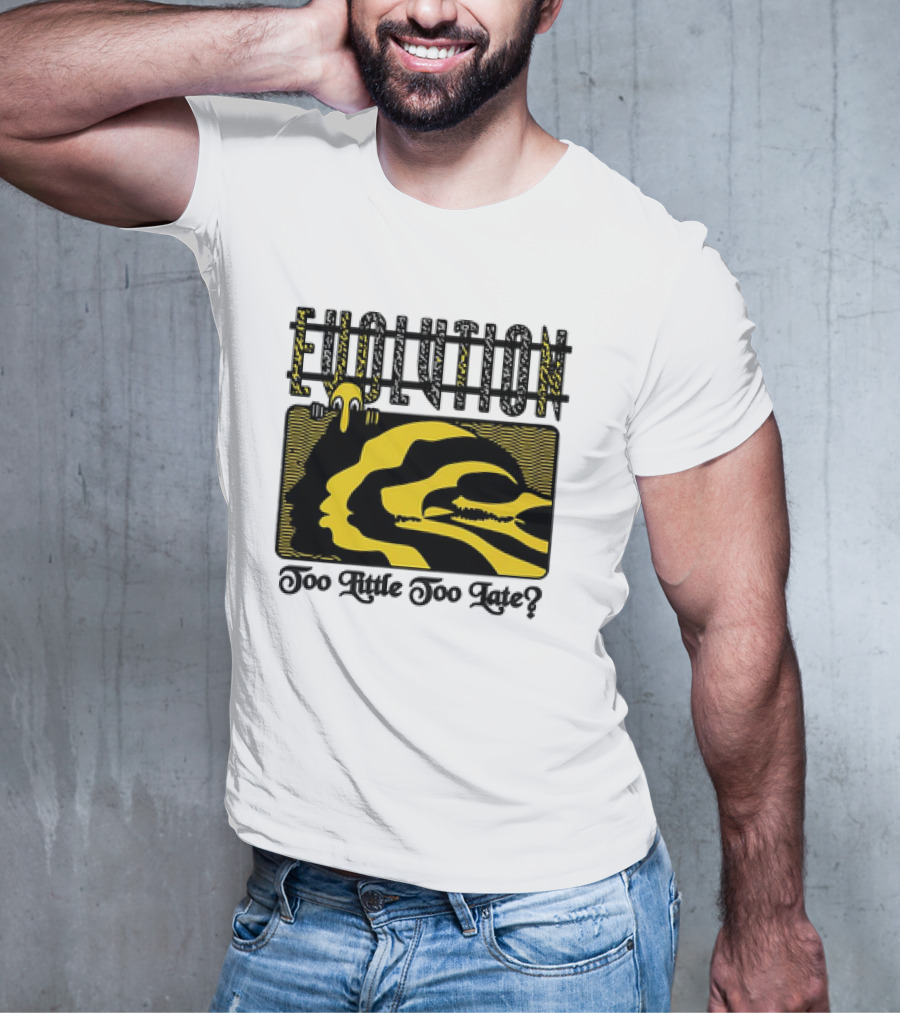 Evolution Too Little Too Late? Bold Yellow And Black T-Shirt