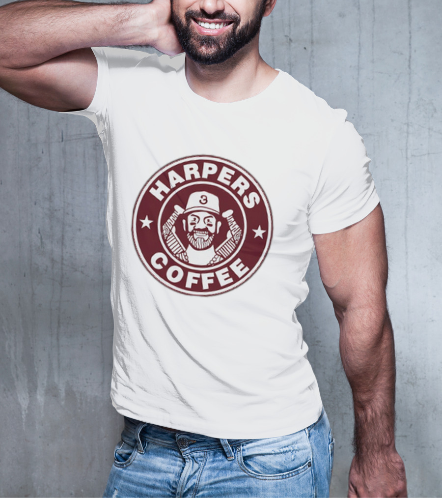 Bryce Harper Harpers Coffee MLBPA Baseball T-Shirt