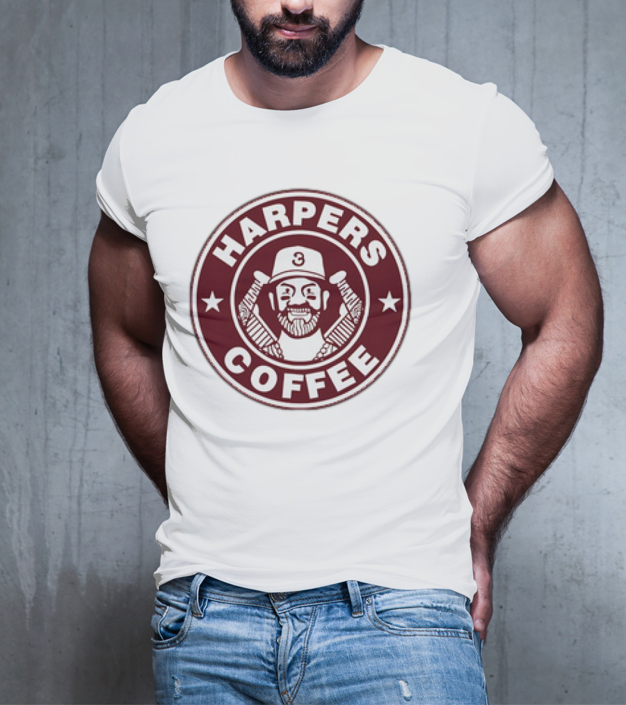 Bryce Harper Harpers Coffee MLBPA Baseball T-Shirt