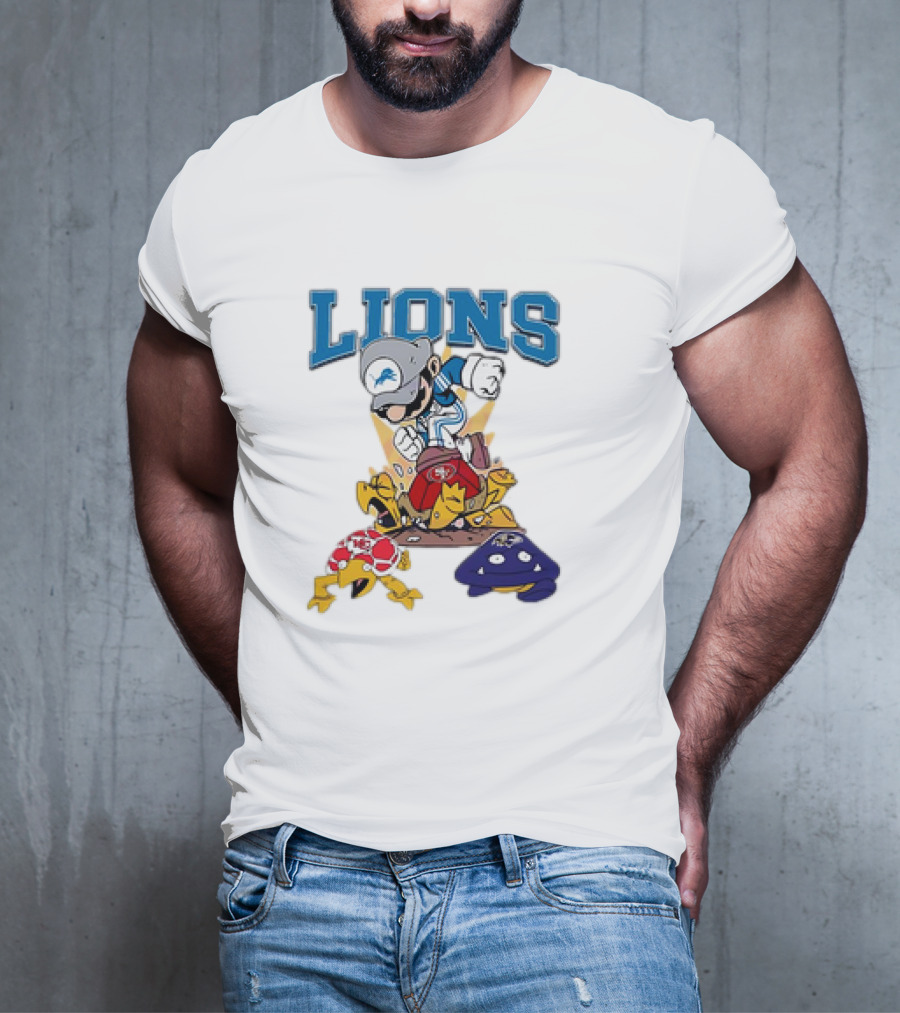 Lions Mario Stomps 49ers Chiefs Ravens T-Shirt