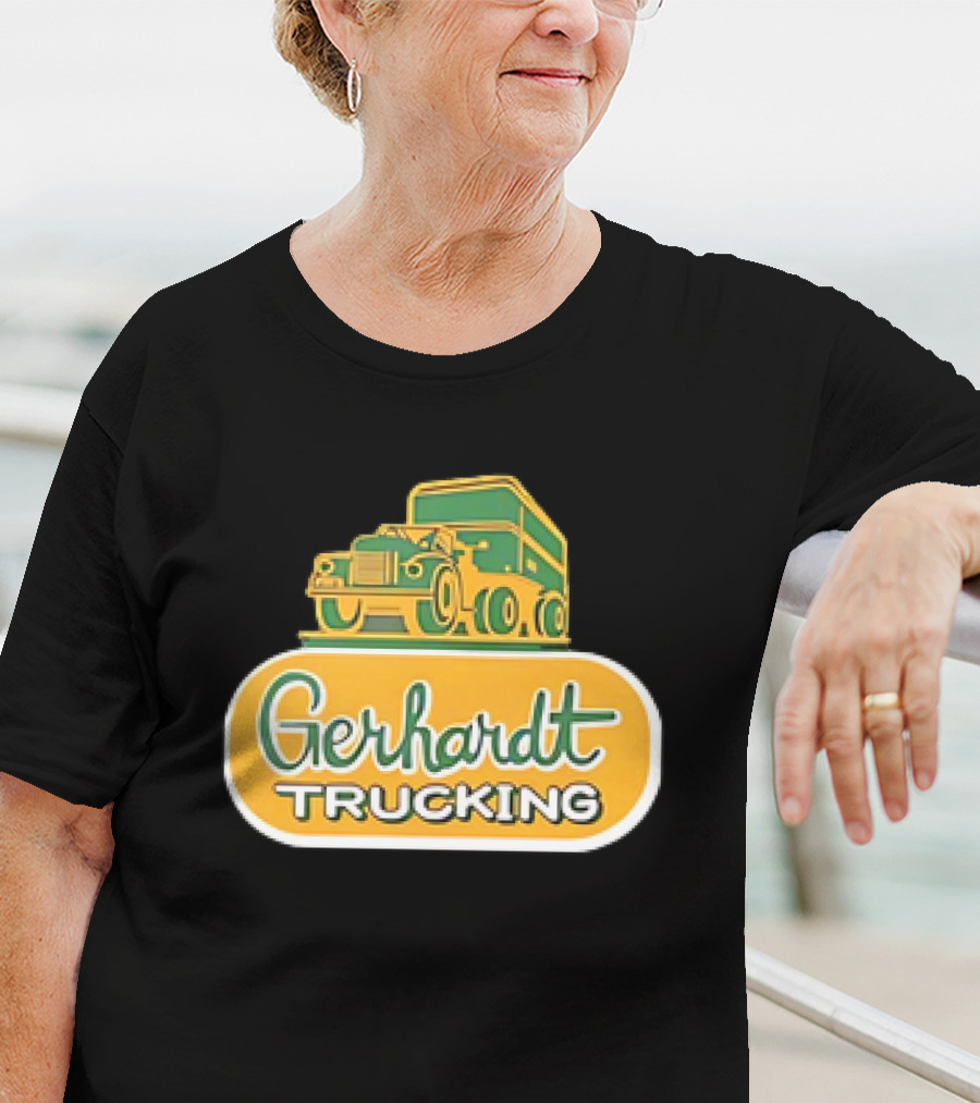 Gerhardt Trucking Vintage Green And Yellow Truck T-Shirt