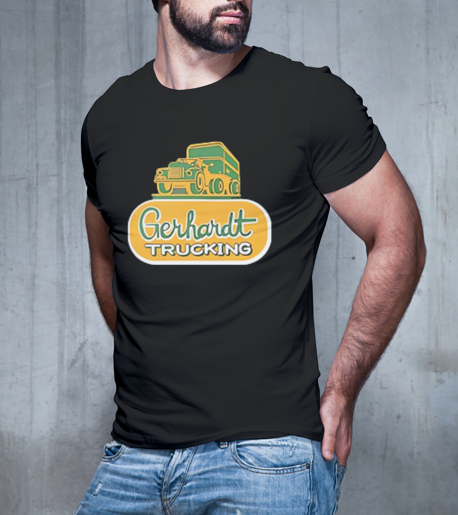 Gerhardt Trucking Vintage Green And Yellow Truck T-Shirt