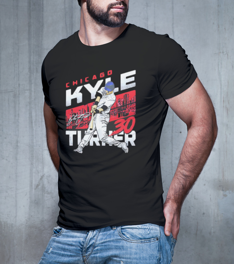 Chicago Kyle Tucker 30 Baseball City Skyline Signature T-Shirt