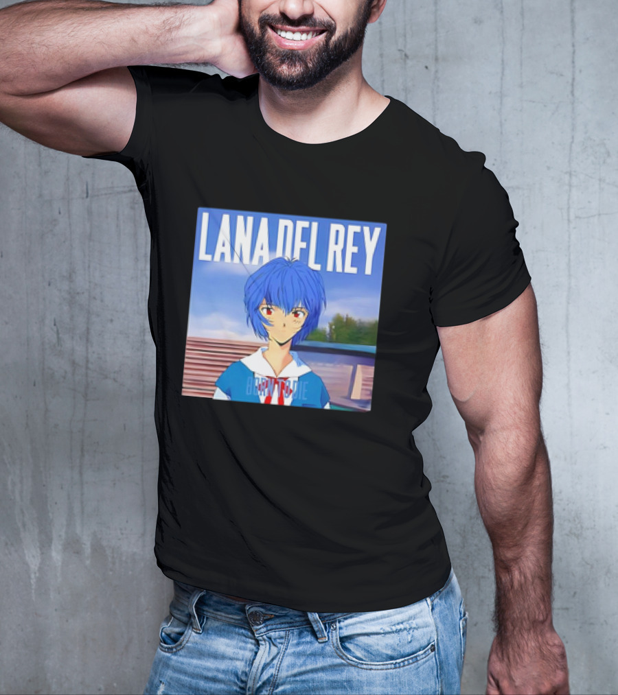 Lana Del Rey Born To Die Anime Rei Ayanami Blue Hair T-Shirt