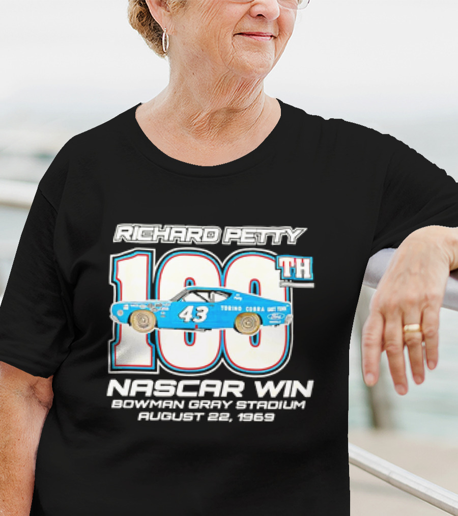 Richard Petty 100th NASCAR Win Bowman Gray Stadium August 22 1969 T-Shirt