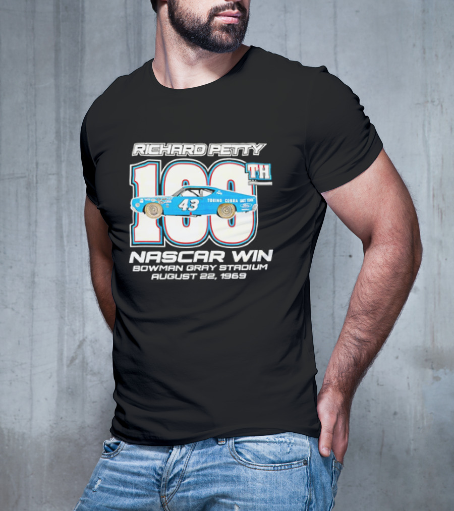 Richard Petty 100th NASCAR Win Bowman Gray Stadium August 22 1969 T-Shirt