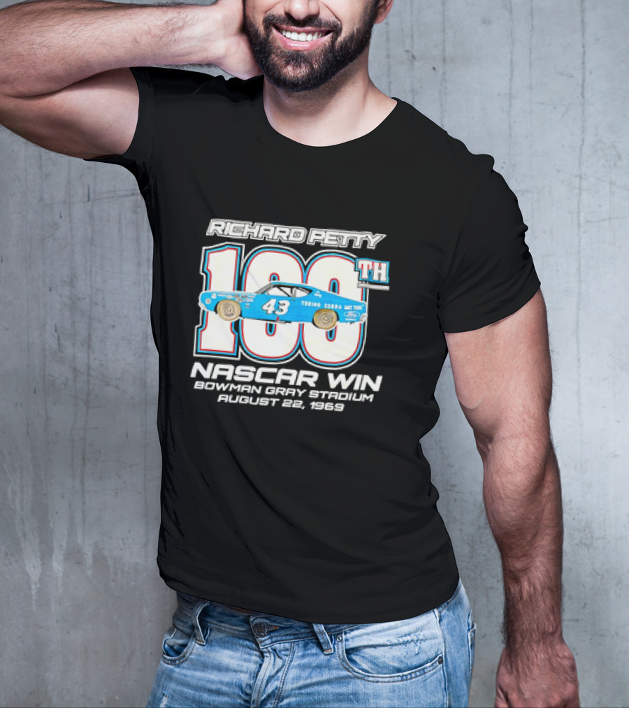 Richard Petty 100th NASCAR Win Bowman Gray Stadium August 22 1969 T-Shirt
