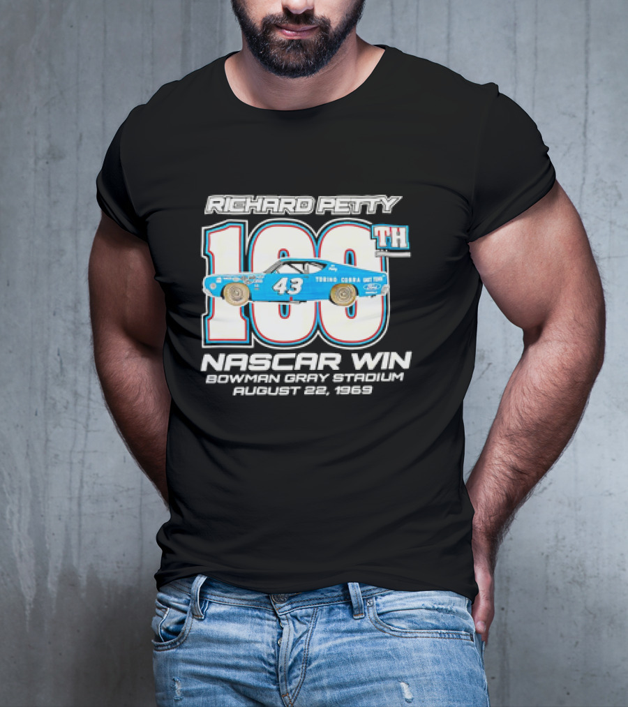 Richard Petty 100th NASCAR Win Bowman Gray Stadium August 22 1969 T-Shirt