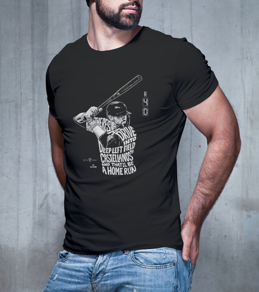 4-0 Ballgame Deep Left Field Castellanos Home Run T-Shirt