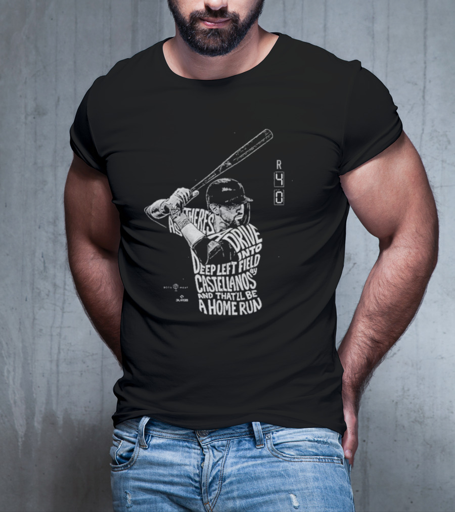 4-0 Ballgame Deep Left Field Castellanos Home Run T-Shirt