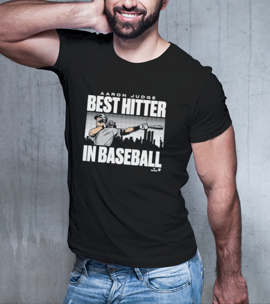 Aaron Judge Best Hitter In Baseball City Skyline Batter Swing T-Shirt