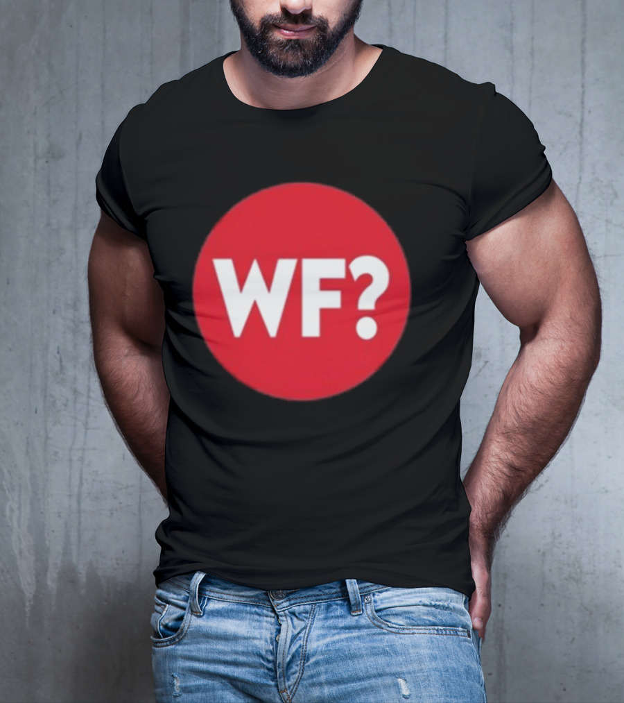 Adrianne Curry Wearing WF Why-Files Red Circle Icon T-Shirt