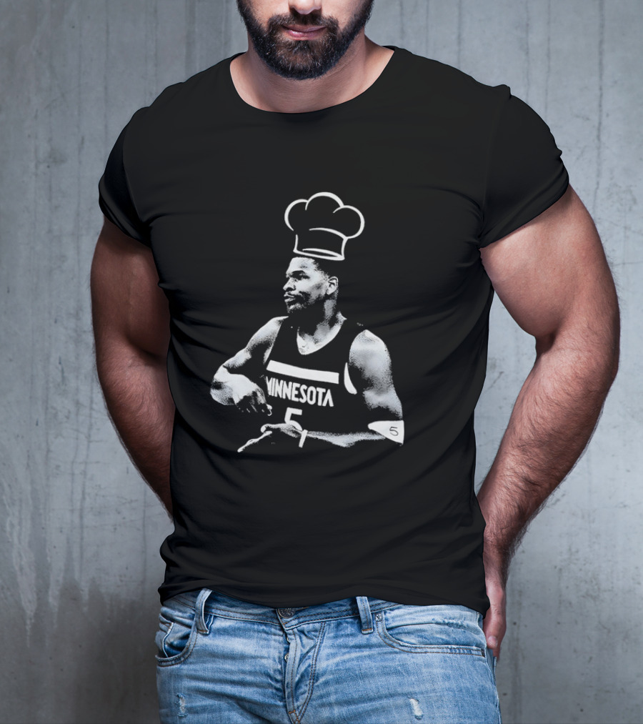 Anthony Edwards No.5 Minnesota Timberwolves Cooking Basketball Player Chef Hat T-Shirt