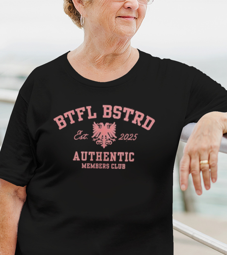 BTFL BSTRD Est 2025 Authentic Members Club Eagle Emblem T-Shirt
