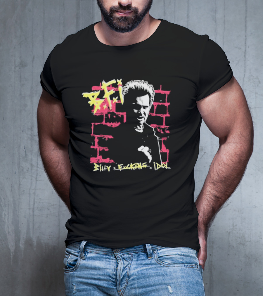 BFI Billy Fcking Idol Brick Wall Graphic T-Shirt