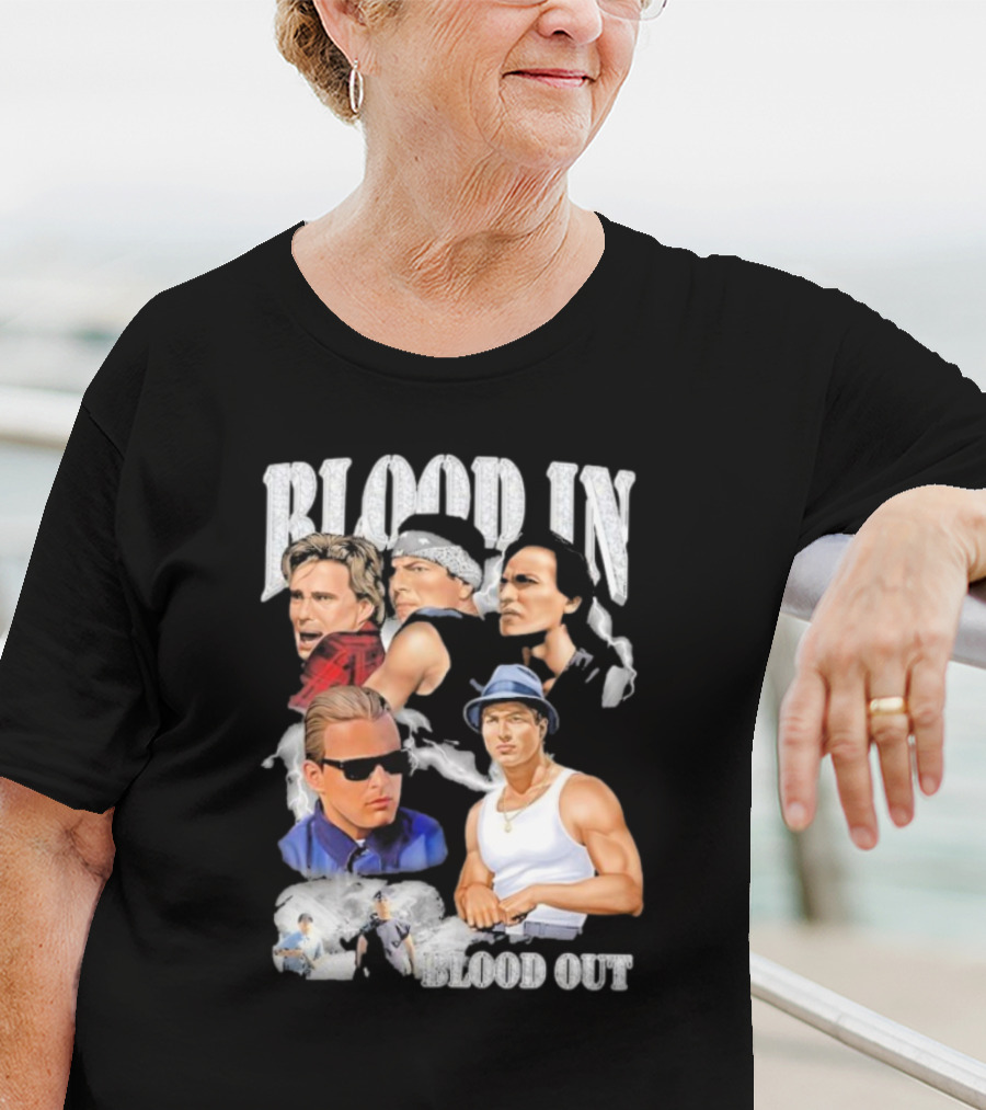 Blood In Blood Out Movie Characters Collage With Diamonds T-Shirt
