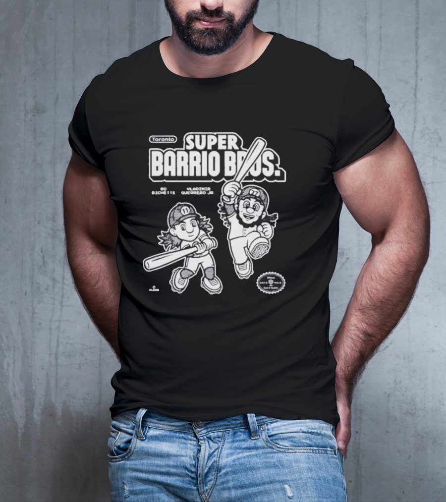 Super Barrio Bros Toronto Bo Bichette Vladimir Guerrero Jr T-Shirt