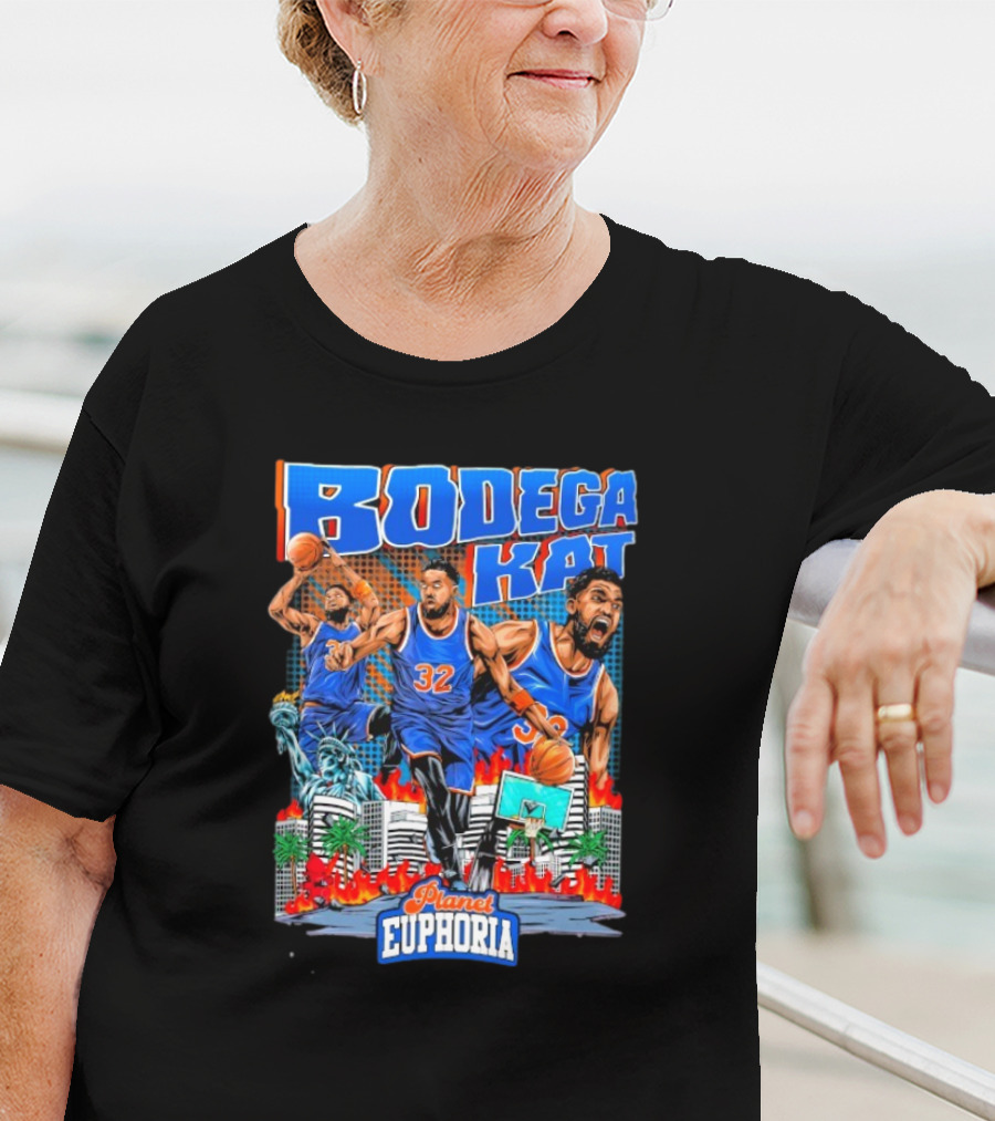 Bodega Kat Basketball Energy Planet Euphoria Action Player Number 32 T-Shirt