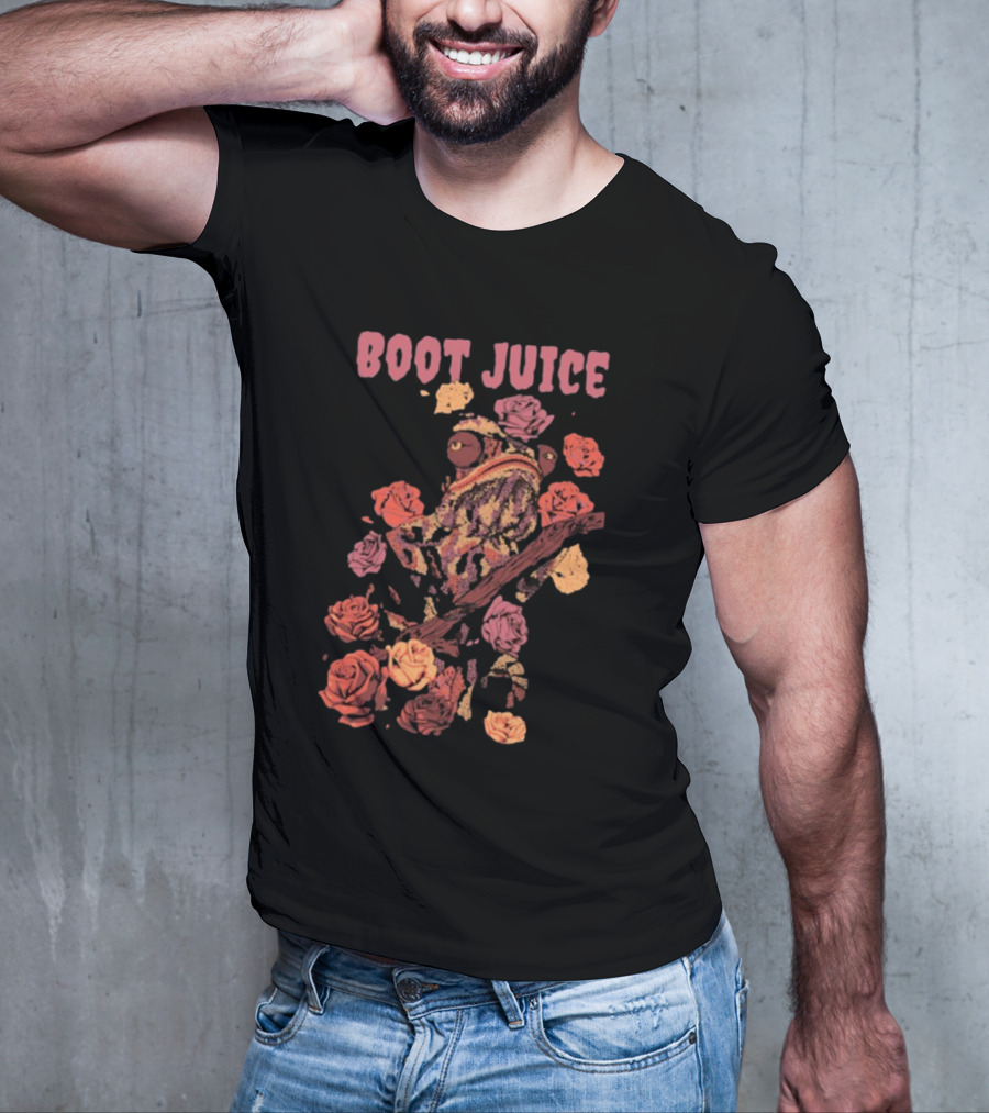 Boot Juice Chameleon Surrounded By Colorful Roses T-Shirt
