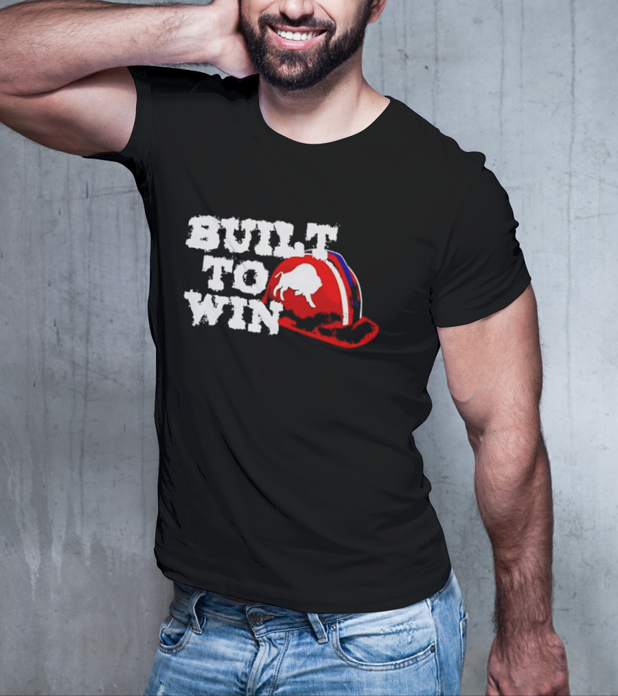 Built To Win Buffalo Bills Helmet Logo T-Shirt