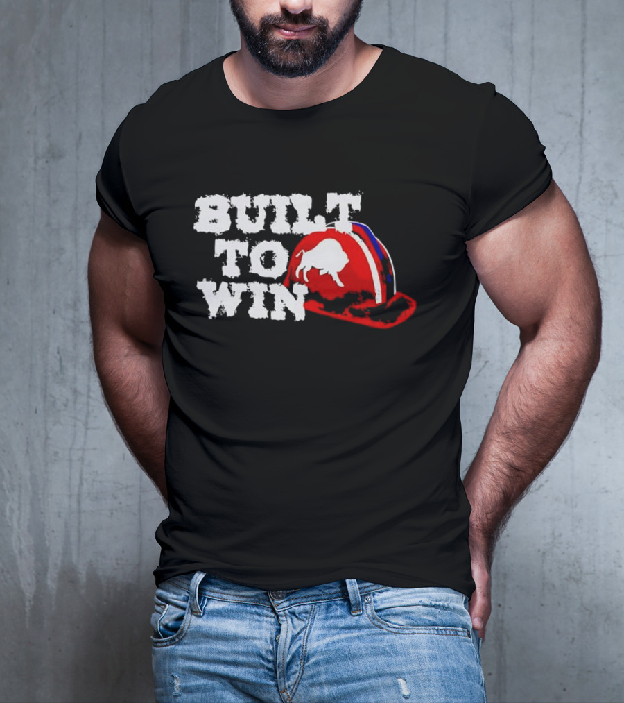 Built To Win Buffalo Bills Helmet Logo T-Shirt