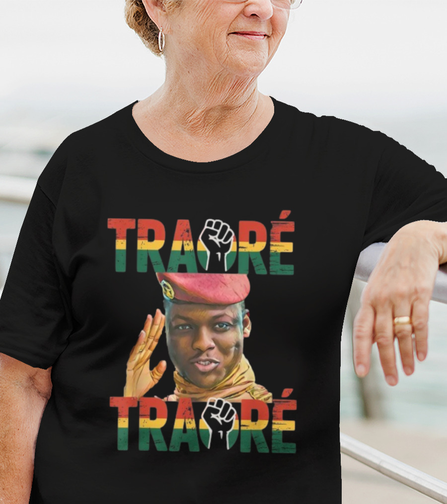 TRAORÉ Burkina Faso Patriotic Fist Symbol Ibrahim Traoré Influence T-Shirt