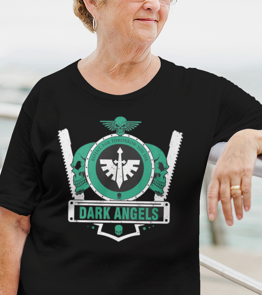 CALIBAN ELITE SHIELD V2 DARK ANGELS REPENT FOR TOMORROW YOU DIE T-Shirt