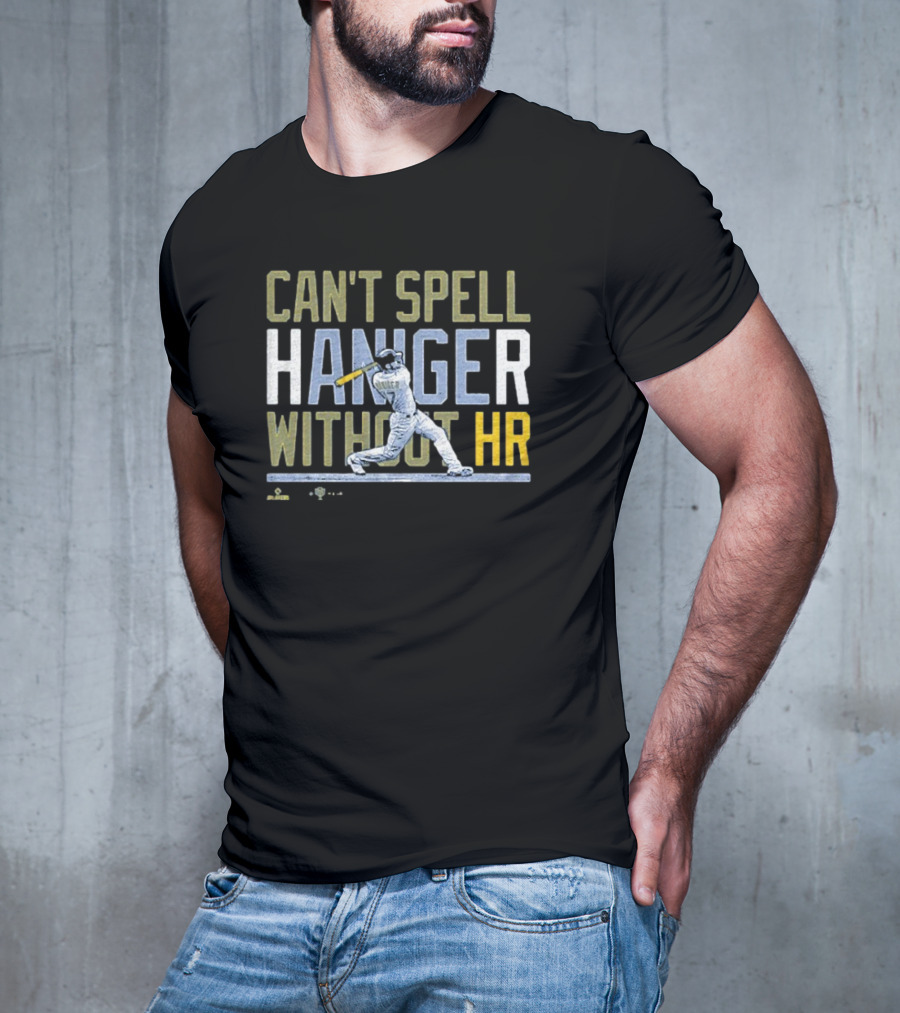 CAN'T SPELL HANIGER WITHOUT HR BASEBALL BATTER SWINGING ICONIC MLB REFERENCE T-Shirt