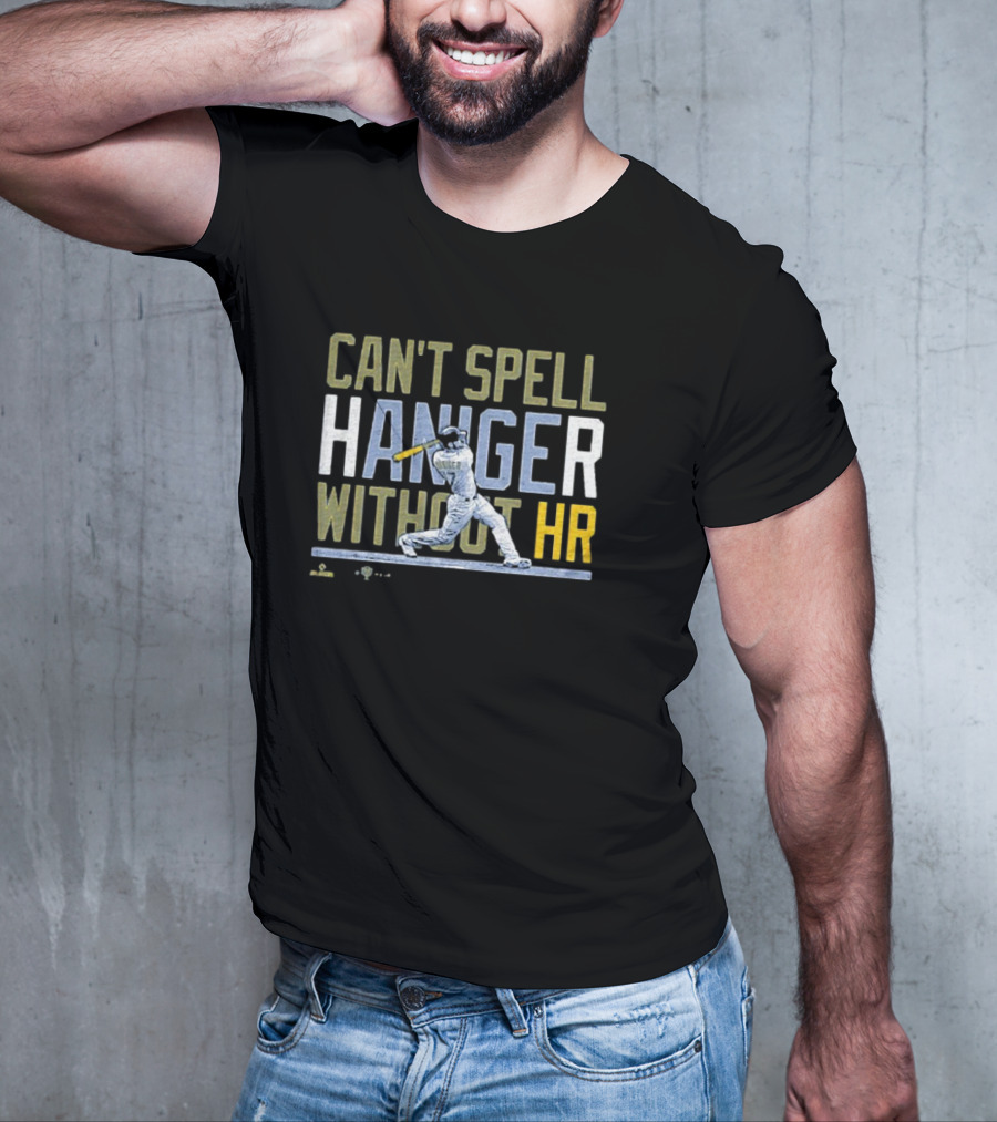 CAN'T SPELL HANIGER WITHOUT HR BASEBALL BATTER SWINGING ICONIC MLB REFERENCE T-Shirt