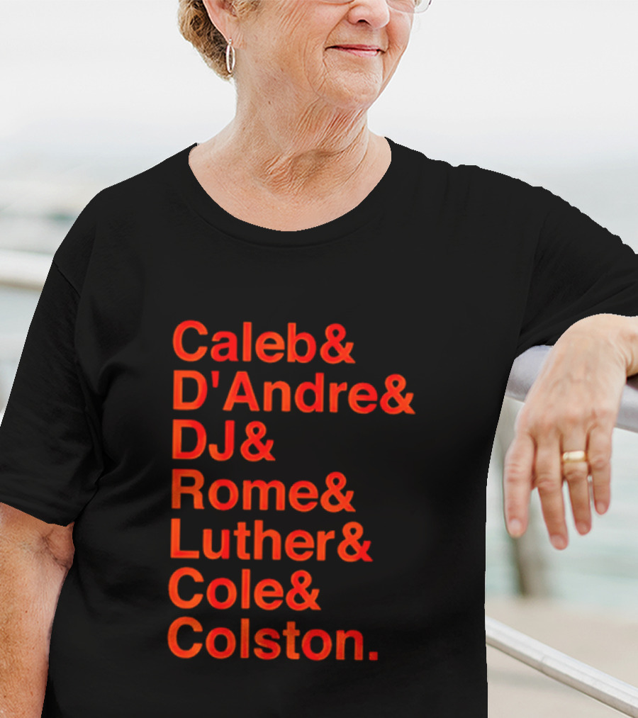Chicago Football Legends Caleb D'Andre DJ Rome Luther Cole Colston Tribute T-Shirt