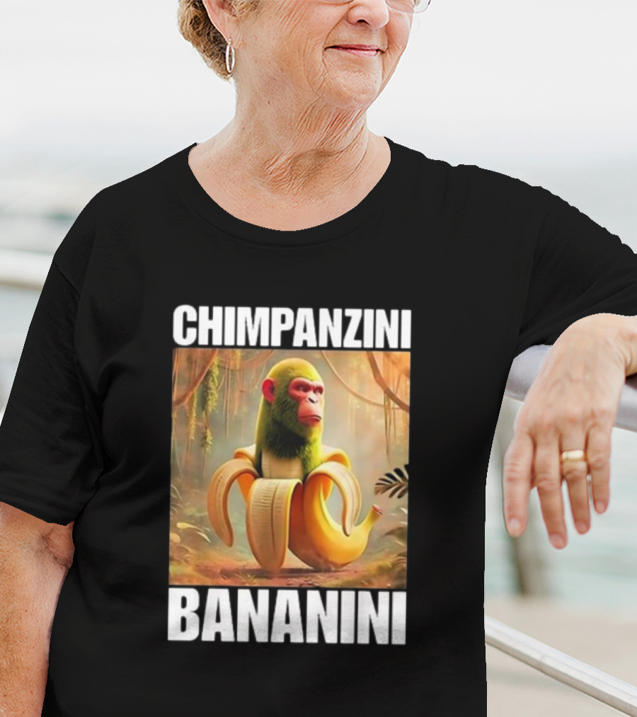 Chimpanzini Bananini Italian Brainrot Jungle Fusion T-Shirt