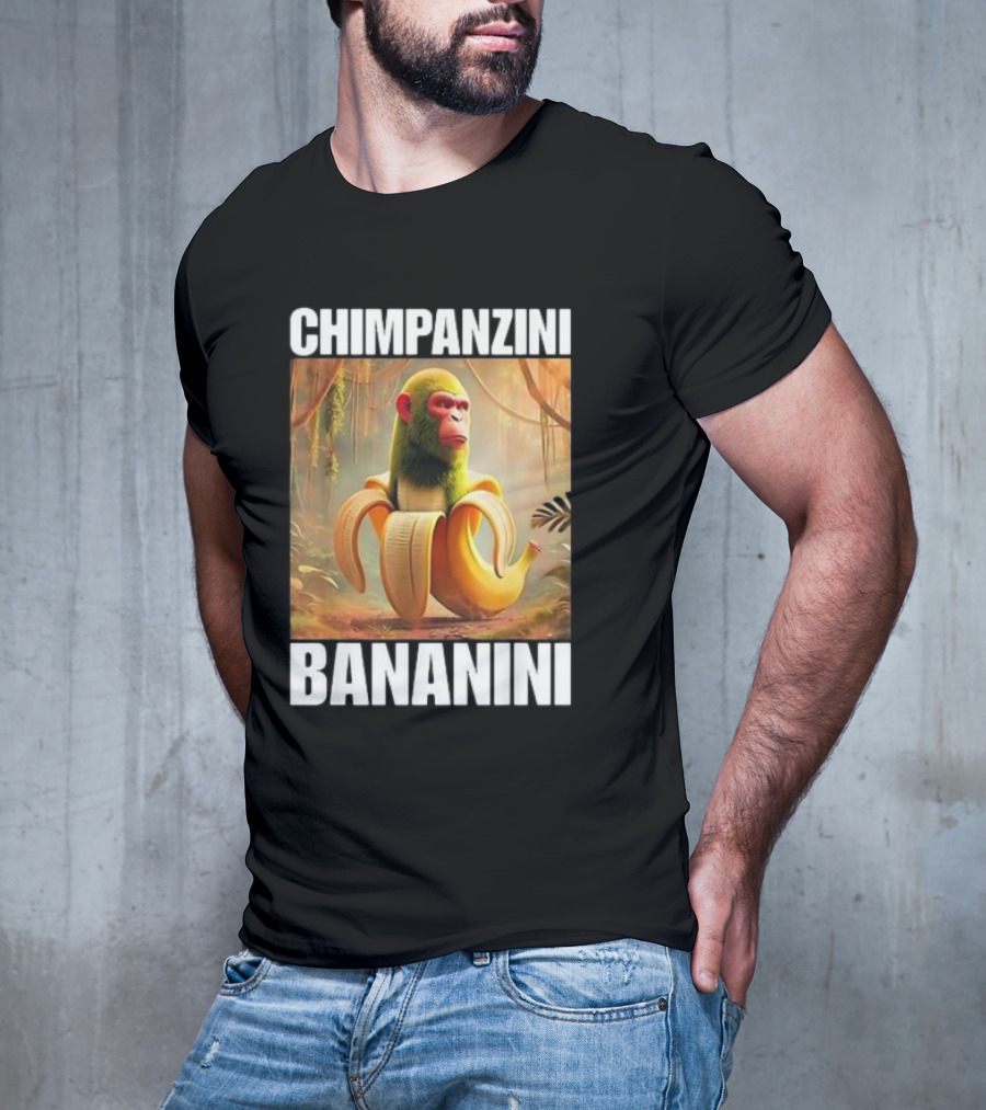 Chimpanzini Bananini Italian Brainrot Jungle Fusion T-Shirt