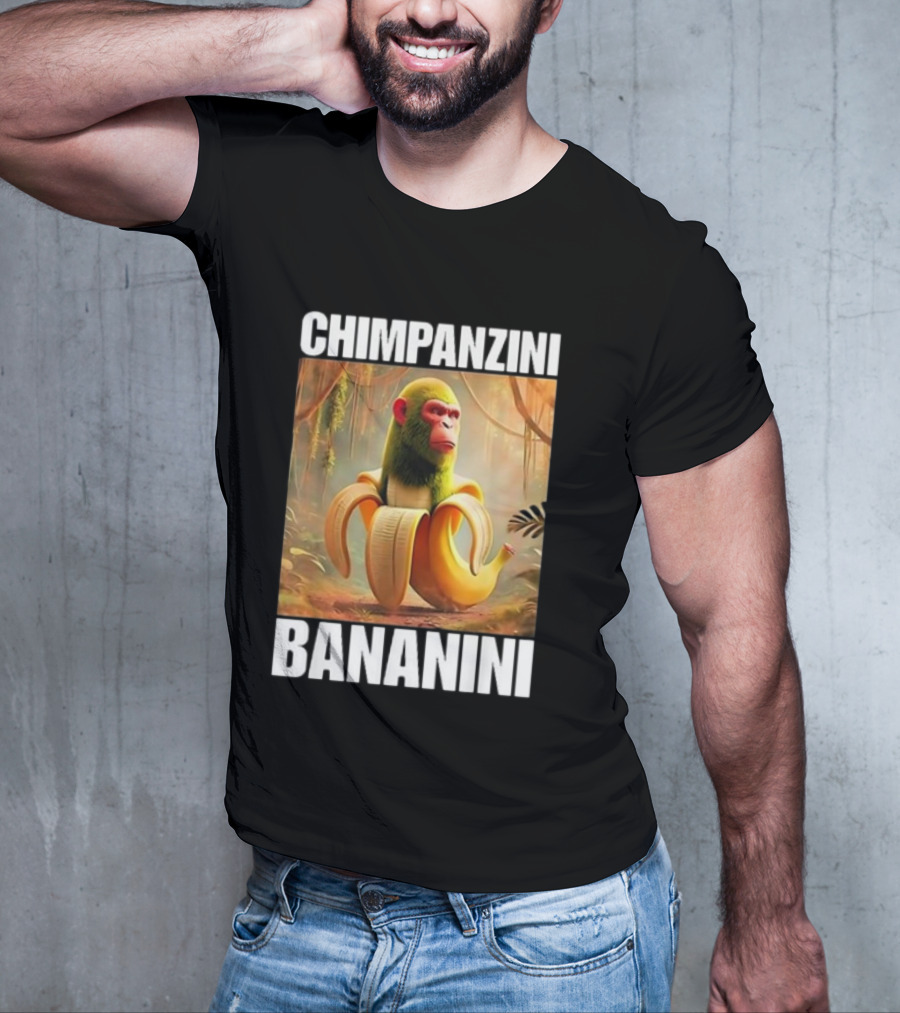 Chimpanzini Bananini Italian Brainrot Jungle Fusion T-Shirt