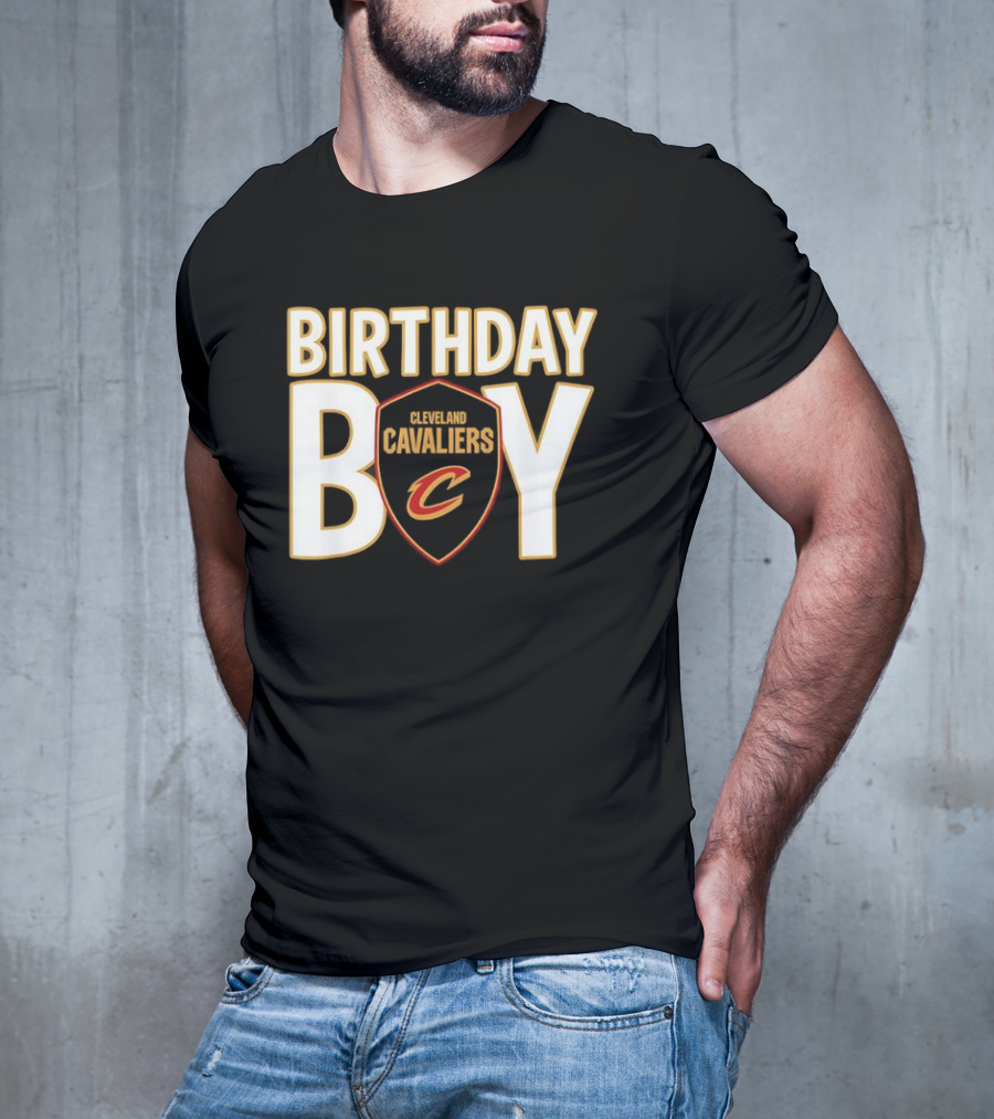 Cleveland Cavaliers NBA Birthday Boy Shield With C Logo T-Shirt