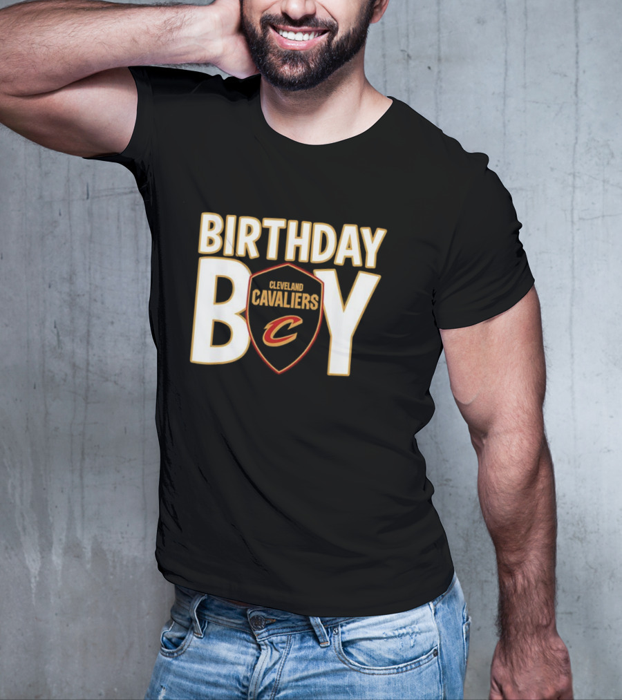 Cleveland Cavaliers NBA Birthday Boy Shield With C Logo T-Shirt