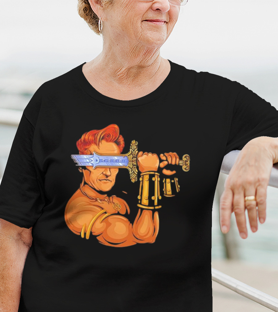 Conan O'Brien Barbarian Parody Sword T-Shirt