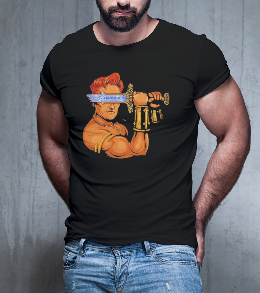 Conan O'Brien Barbarian Parody Sword T-Shirt