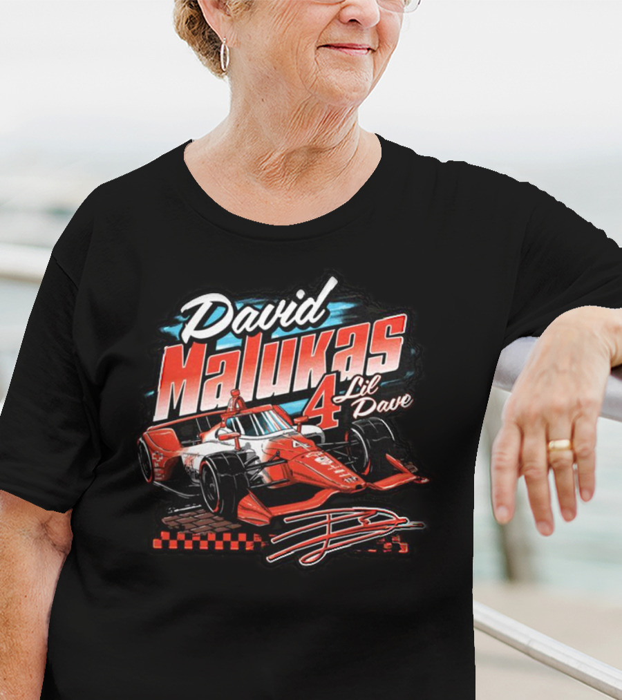 David Malukas Racecar 4 Lil Dave Racing Tribute Motorsports T-Shirt