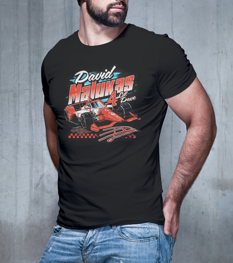 David Malukas Racecar 4 Lil Dave Racing Tribute Motorsports T-Shirt